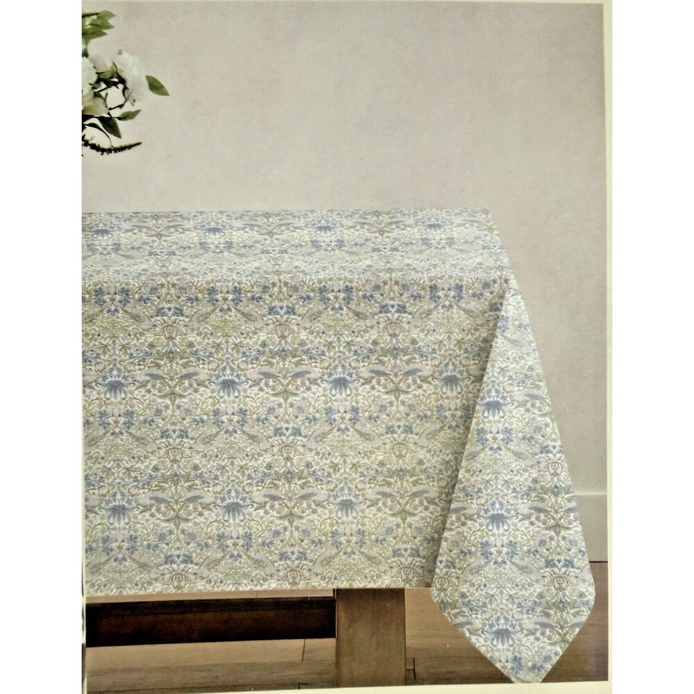 Morris & Co Strawberry Thief Tablecloth 60x84 Floral 100% Cotton English Garden